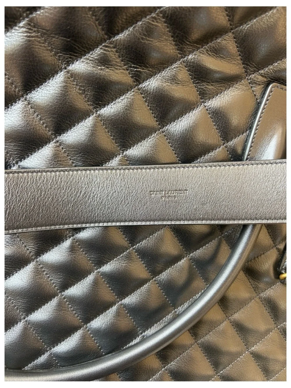 Saint Laurent YSL monogram ES giant Black Quilted Leather travel bag made Italy